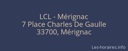 LCL - Mérignac