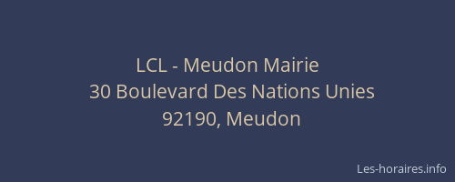 LCL - Meudon Mairie