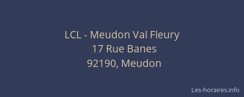 LCL - Meudon Val Fleury