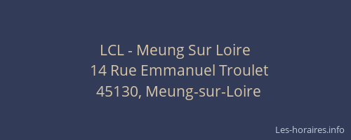 LCL - Meung Sur Loire