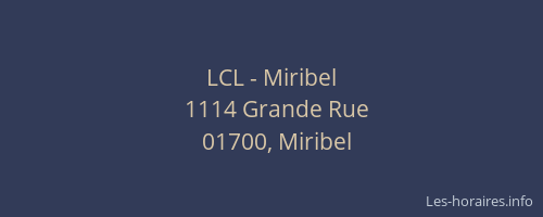 LCL - Miribel