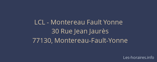 LCL - Montereau Fault Yonne