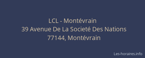 LCL - Montévrain