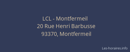 LCL - Montfermeil