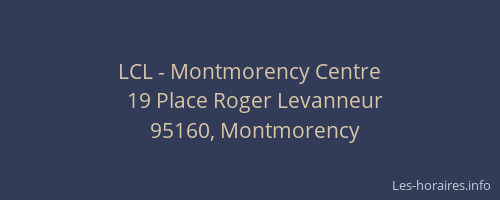 LCL - Montmorency Centre