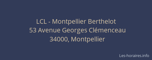 LCL - Montpellier Berthelot