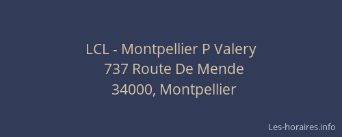 LCL - Montpellier P Valery
