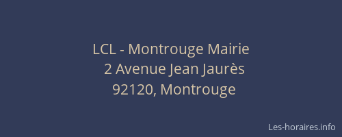LCL - Montrouge Mairie