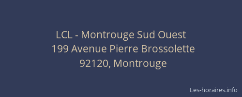 LCL - Montrouge Sud Ouest