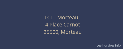 LCL - Morteau