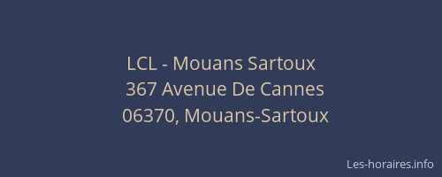 LCL - Mouans Sartoux