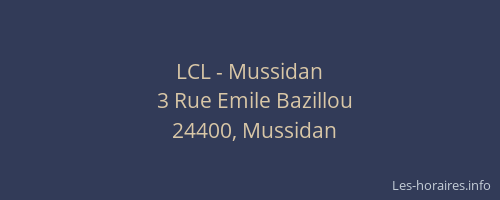 LCL - Mussidan