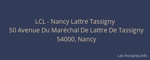 LCL - Nancy Lattre Tassigny