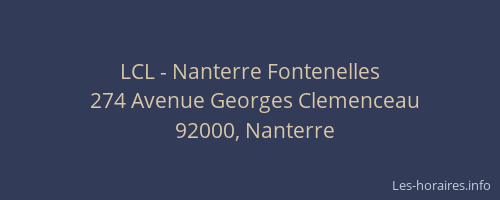 LCL - Nanterre Fontenelles
