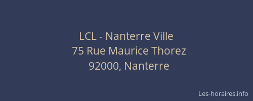 LCL - Nanterre Ville