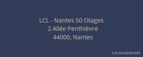 LCL - Nantes 50 Otages
