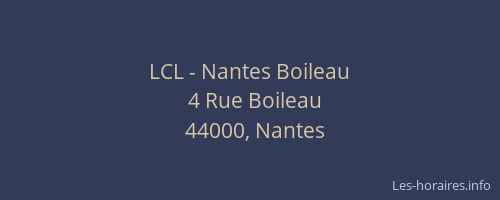 LCL - Nantes Boileau