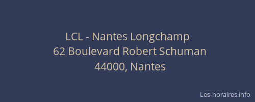 LCL - Nantes Longchamp