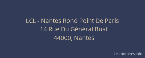 LCL - Nantes Rond Point De Paris