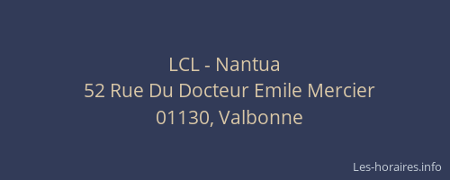 LCL - Nantua