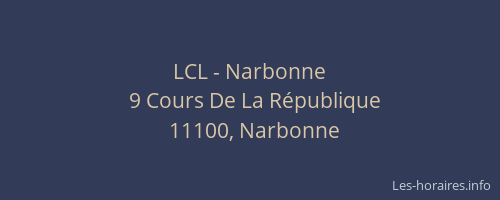 LCL - Narbonne
