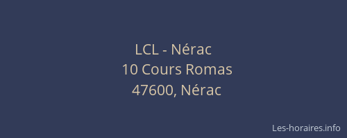 LCL - Nérac