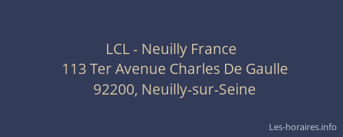 LCL - Neuilly France
