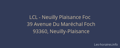 LCL - Neuilly Plaisance Foc