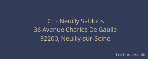 LCL - Neuilly Sablons