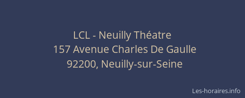 LCL - Neuilly Théatre