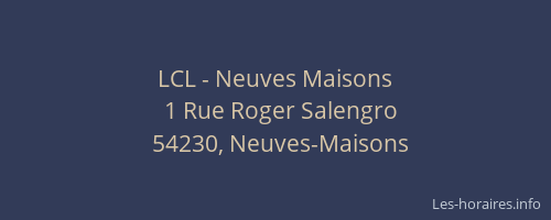 LCL - Neuves Maisons