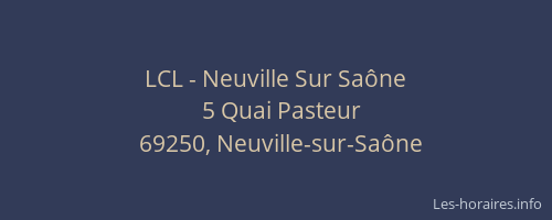 LCL - Neuville Sur Saône