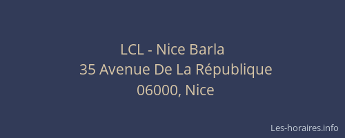 LCL - Nice Barla