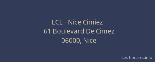 LCL - Nice Cimiez