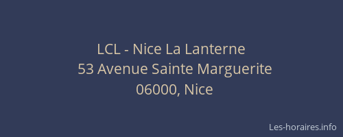 LCL - Nice La Lanterne