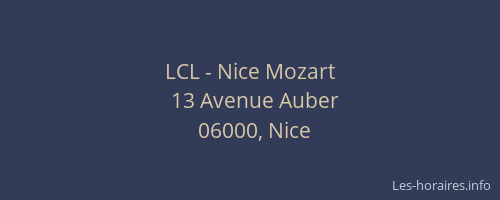 LCL - Nice Mozart