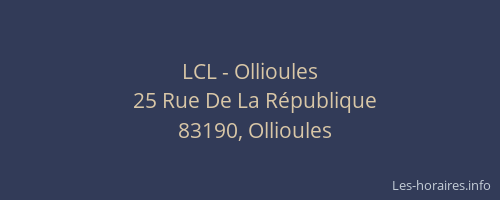 LCL - Ollioules