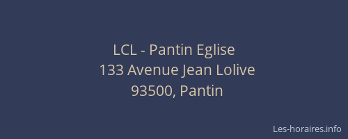 LCL - Pantin Eglise