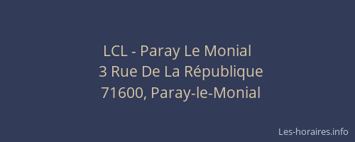 LCL - Paray Le Monial