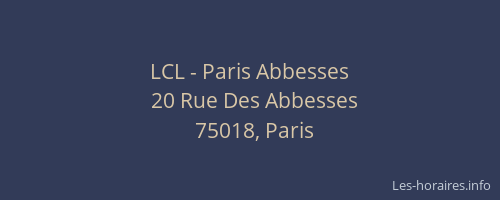 LCL - Paris Abbesses