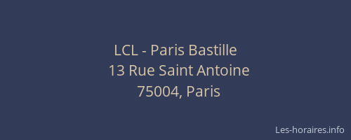LCL - Paris Bastille