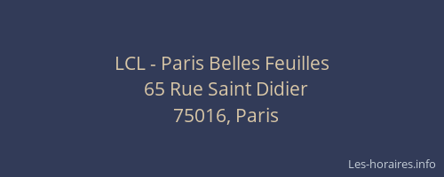 LCL - Paris Belles Feuilles