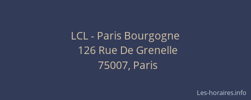 LCL - Paris Bourgogne