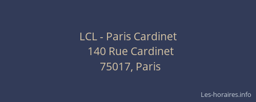 LCL - Paris Cardinet