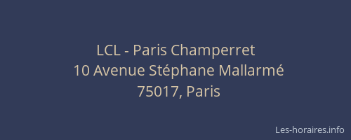 LCL - Paris Champerret