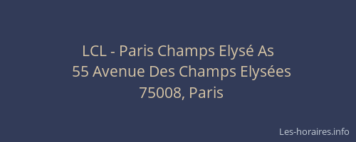 LCL - Paris Champs Elysé As