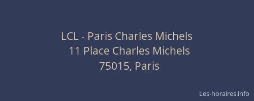 LCL - Paris Charles Michels