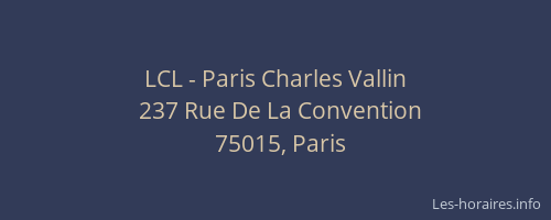 LCL - Paris Charles Vallin