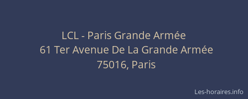 LCL - Paris Grande Armée