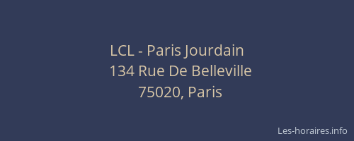 LCL - Paris Jourdain
